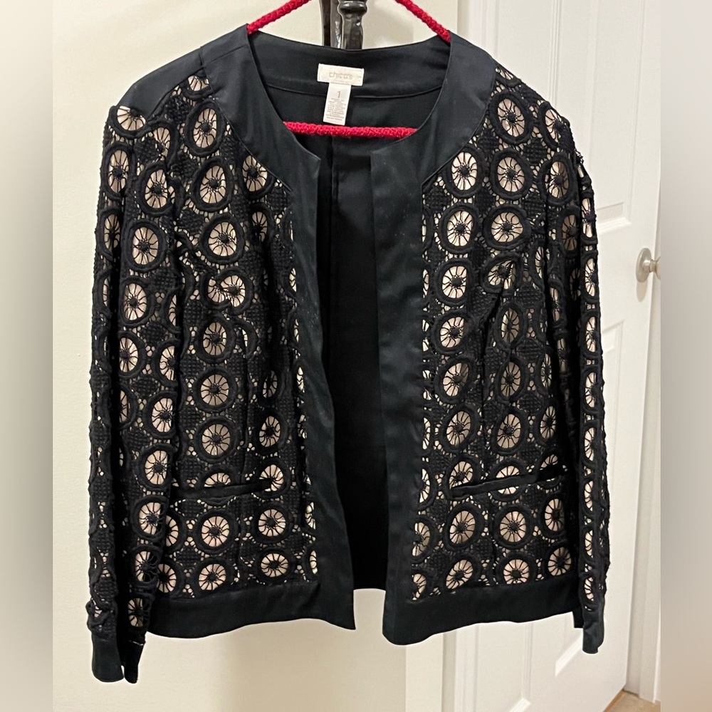 Chico size 1 (8-10). Black & nude jacket